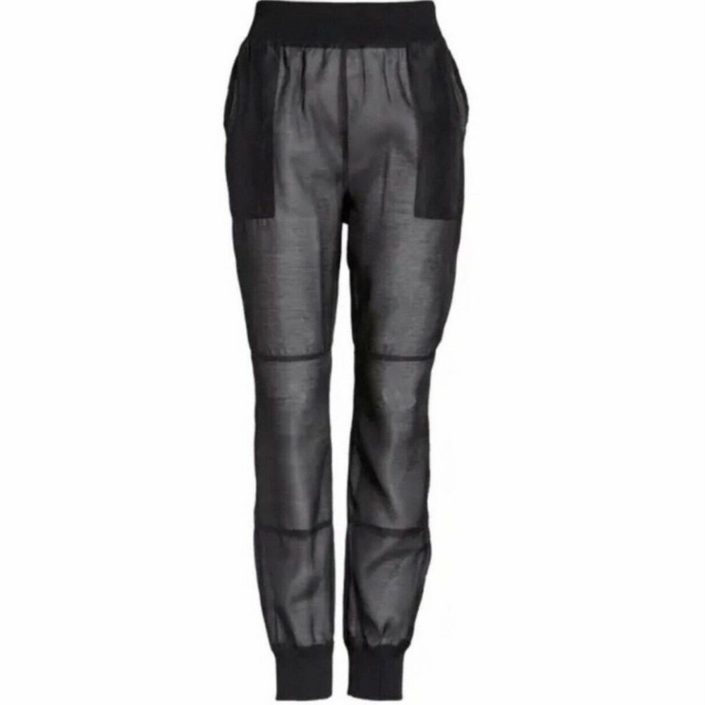 Good American • 3 (Large) • Black Sheer Jogger Pants